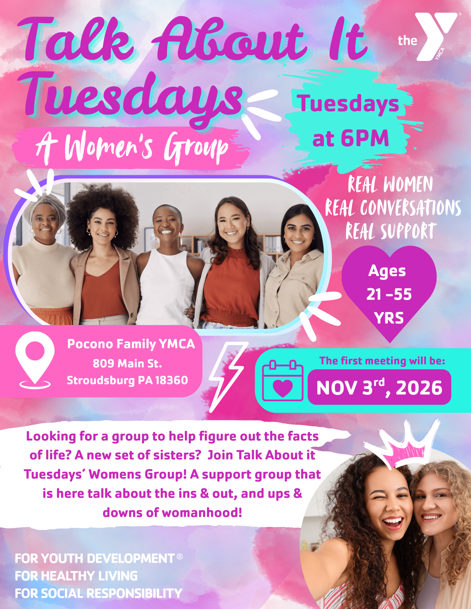 Talk About It Tuesdays - Tuesdays at 6PM starting Nov 3rd